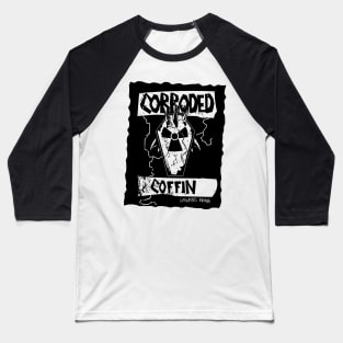 Corroded Coffin Metal Logo Thrash Baseball T-Shirt